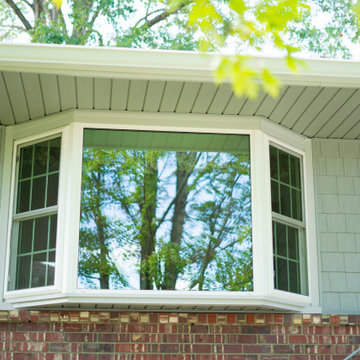 Harbor Gray Siding + New Front Door, Sliding Door, & Bay Window