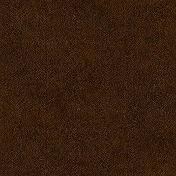 Plain Print Leather Style Textured Wallpaper, Brown, Double Roll