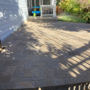 Back yard renovation - Interlocking paver patio