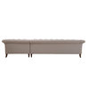 Alexandra 132" Chesterfield Tufted Sofa & Chaise Sectional, Right-Facing, Light
