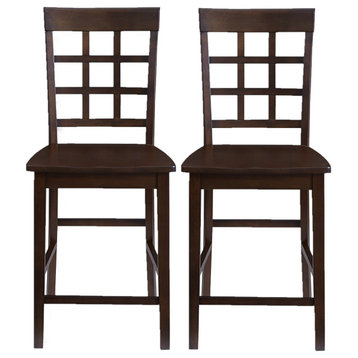 Kinston Window Pane Counter Chairs Set of 2