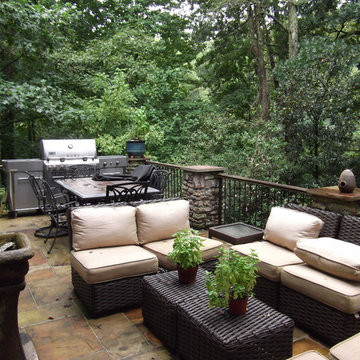 Outdoor Living Spaces...before the renovation and added tin roof.