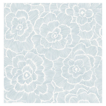 Blue Saraya Peel & Stick Wallpaper, Bolt