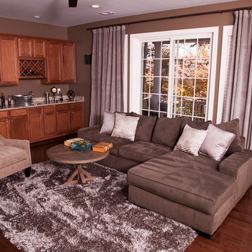 Earth toned media room