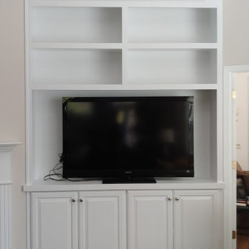 Fireplace Built-ins With 45 Degree Angle