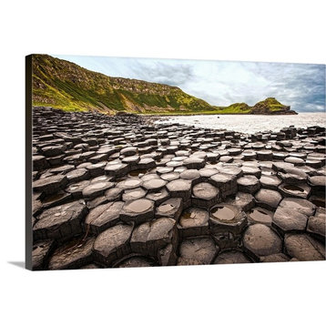 "Giant's Causeway, Basalt Columns, Ireland - Landscape" Wrapped Canvas Art Pr...