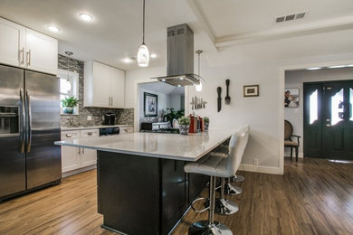 Inspiration for a huge transitional kitchen remodel in Dallas