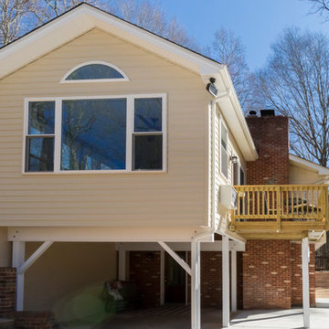 Completed sunroom and deck