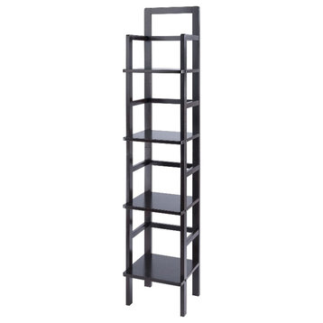 Winsome Aiden Narrow Transitional Solid Wood Baker's Rack in Coffee