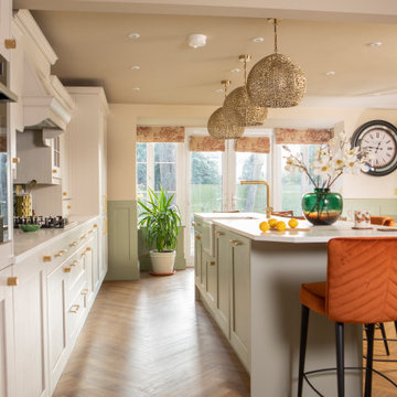 Calming Painted Kitchen Diner in East Yorkshire