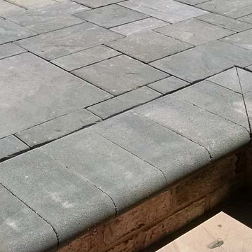 Paver Patio, Walk, Steps, and Sitting Wall Installation