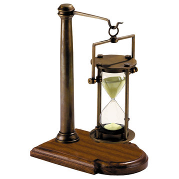Bronzed 30-Minute Hourglass With Stand