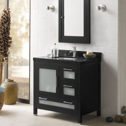 Ronbow Athena Vanity for Stone Top with Rectangular Sink - Bathroom Vanities And Sink Consoles
