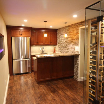 Creative use of space for this temperature controlled wine cellar