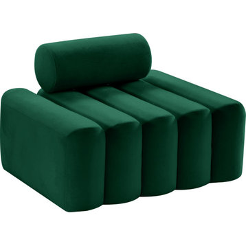 Melody Velvet Upholstered Chair, Green