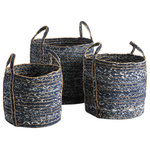 Napa Home & Garden - Denim Round Baskets, Set of 3 - In a deep blue hue, this set of baskets don't just add storage, they also add a pop of color and rich texture to any space. Great for towels, toys or anything needing to be tucked away.