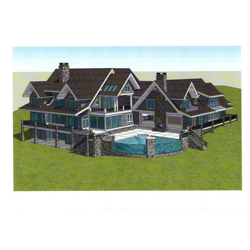 Vacation Lakefront Home, Custom Design, 12,822 Square Feet
