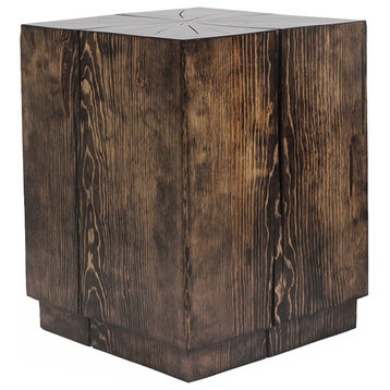Cubo Side Table, Honey Brown