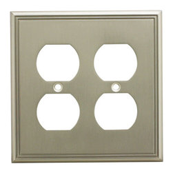 Cosmas - Cosmas Decorative Wall Plates/Outlet Cover, Satin Nickel, 65000 Series - Switch Plates And Outlet Covers