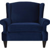 Anya Wingback Accent Arm Chair Navy Blue