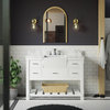 Charlotte 48" Bathroom Vanity, White, Carrara Marble