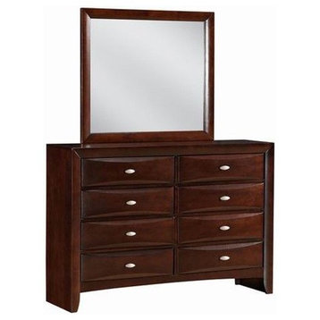 8-Drawers Luxury Bedroom Dresser Mirror Storage set