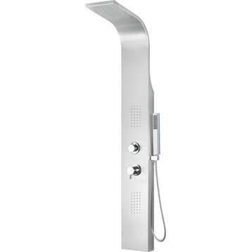 Modern Stainless Steel Shower Panel with 2 Body Sprays