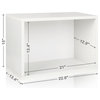 Way Basics Stackable Large Rectangle Shelf, White