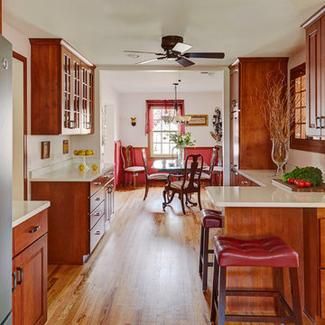 Traditional Alder Galley Kitchen