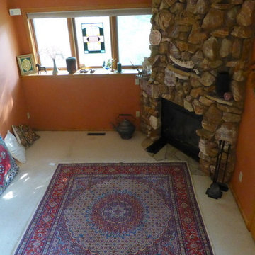Birjand, sze 6'8" by 6'8" from Iran, wool pile and cotton foundation, silk highl