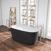 Viana 67" x 31.5" Soaking Bathtub, Black Finish