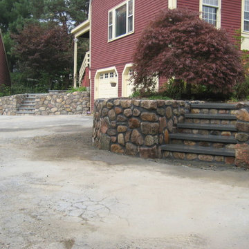 Fieldstone Retaining Walls w/ Bluestone Treads and Landings