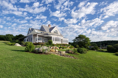 Example of a trendy exterior home design in Portland Maine