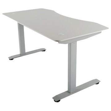 Stand-Up Office Desk Workstation, Gray, 60 x 30 Desktop, Adjustable Height 2