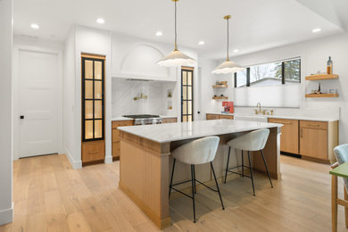Example of a minimalist kitchen design in Other