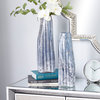 Contemporary Blue Glass Vase Set 83387