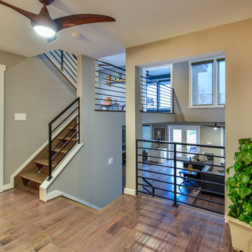 Modern, Split-Level Custom Home in Arlington, VA, with Arts & Crafts Elements.