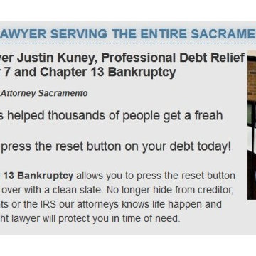 Bankruptcy Lawyer Sacramento - Attorney Debt Reset Inc. (916) 446-1791