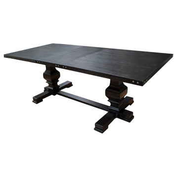 Michelle Rectangular Rustic Black Dining Table