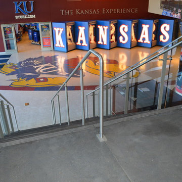 Stairs at Allen Fieldhouse, University of Kansas