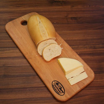Cherry Reversible Butcher Block Bread Board with Handle