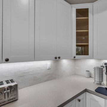 Dedicated Coffee and Breakfast Bar with Clean White Cabinetry