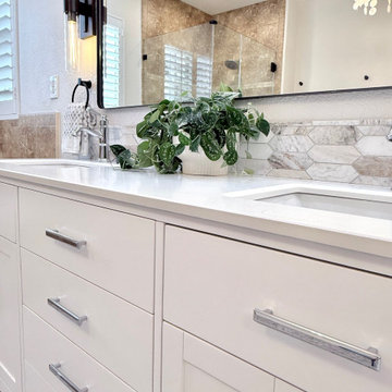 ✨ Cape Cod Coastal Bathroom Retreat ✨