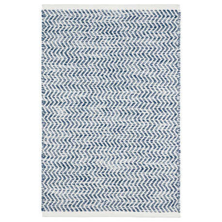 Dash & Albert Coastal Blue Handwoven Indoor/Outdoor Rug, Blue, 3' x 5'