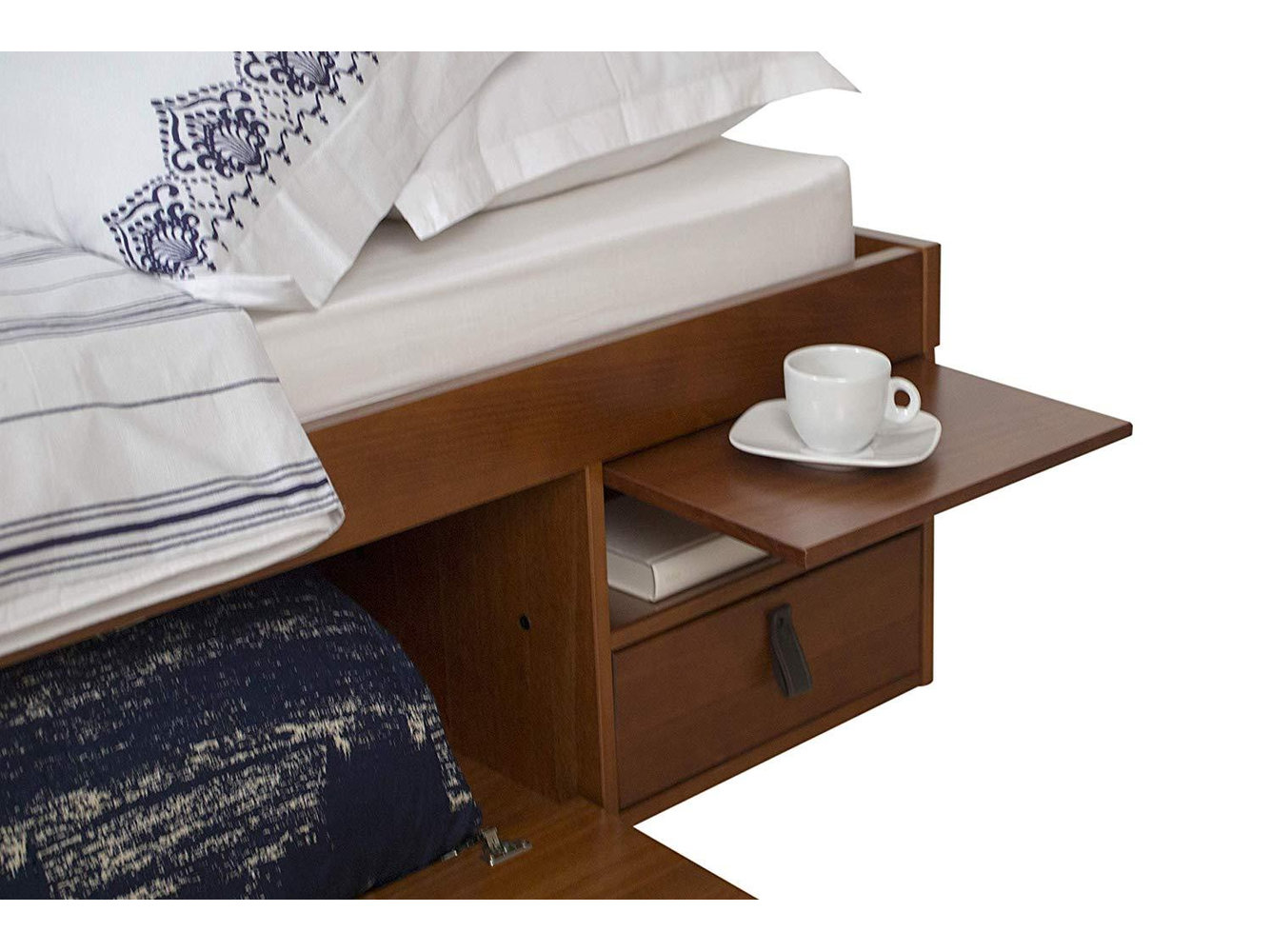 Memomad Bali Storage Platform Bed with Drawers (Queen Size, Caramel)