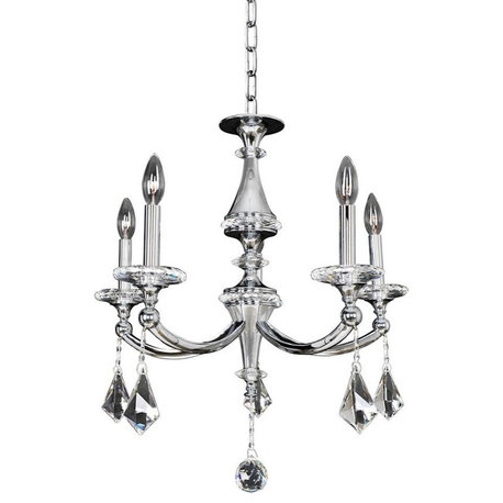 Allegri Floridia 5 Light Chandelier, Chrome