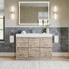 Boutique Bath Vanity, Natural Wood, 48", Single Sink, Freestanding