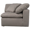 38 Inch Condo Corner Chair Livesmart Fabric Grey Scandinavian