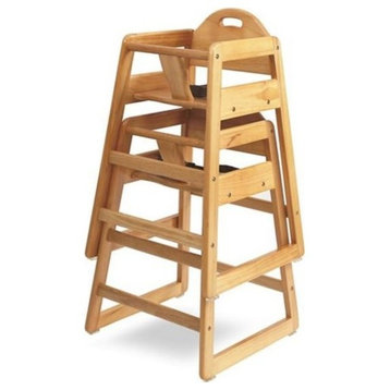 Solid Wood High Chair, Natural