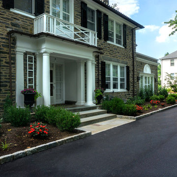 New Front Landscaping and Flagstone Steps